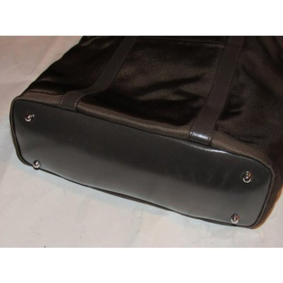 Gucci Burgundy Brown Top Handle Tote Shopper Canvas and Leather - Picture 6 of 12